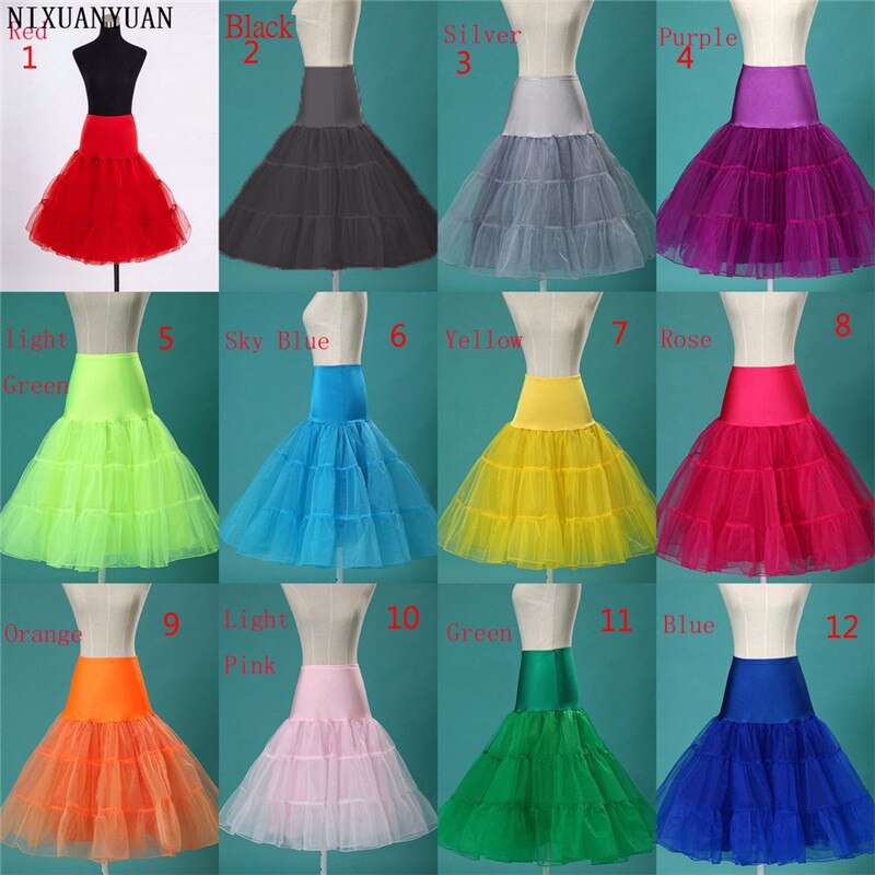 Sommer Kurz Organza Petticoat Krinoline Jupon Ballkleid-hochzeits-Petticoat Hochzeit Zubehör Reifrock Unterrock Rockabilly Ballettröckchen
