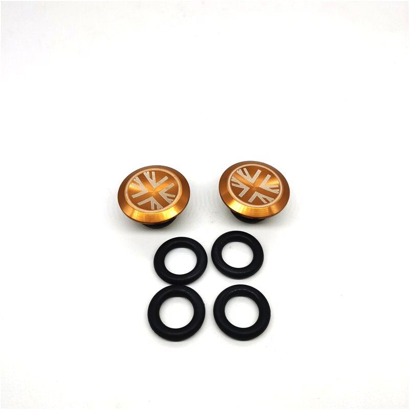 Aceoffix 1 par bicicleta guiador plugues para brompton liga de alumínio 6 cores