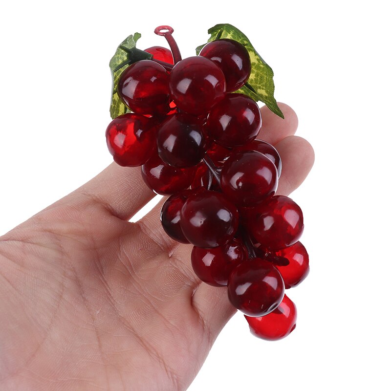 1pcs Real Touch Artificial Fruit Grapes Plastic Home Garden Wedding Party Decoration
