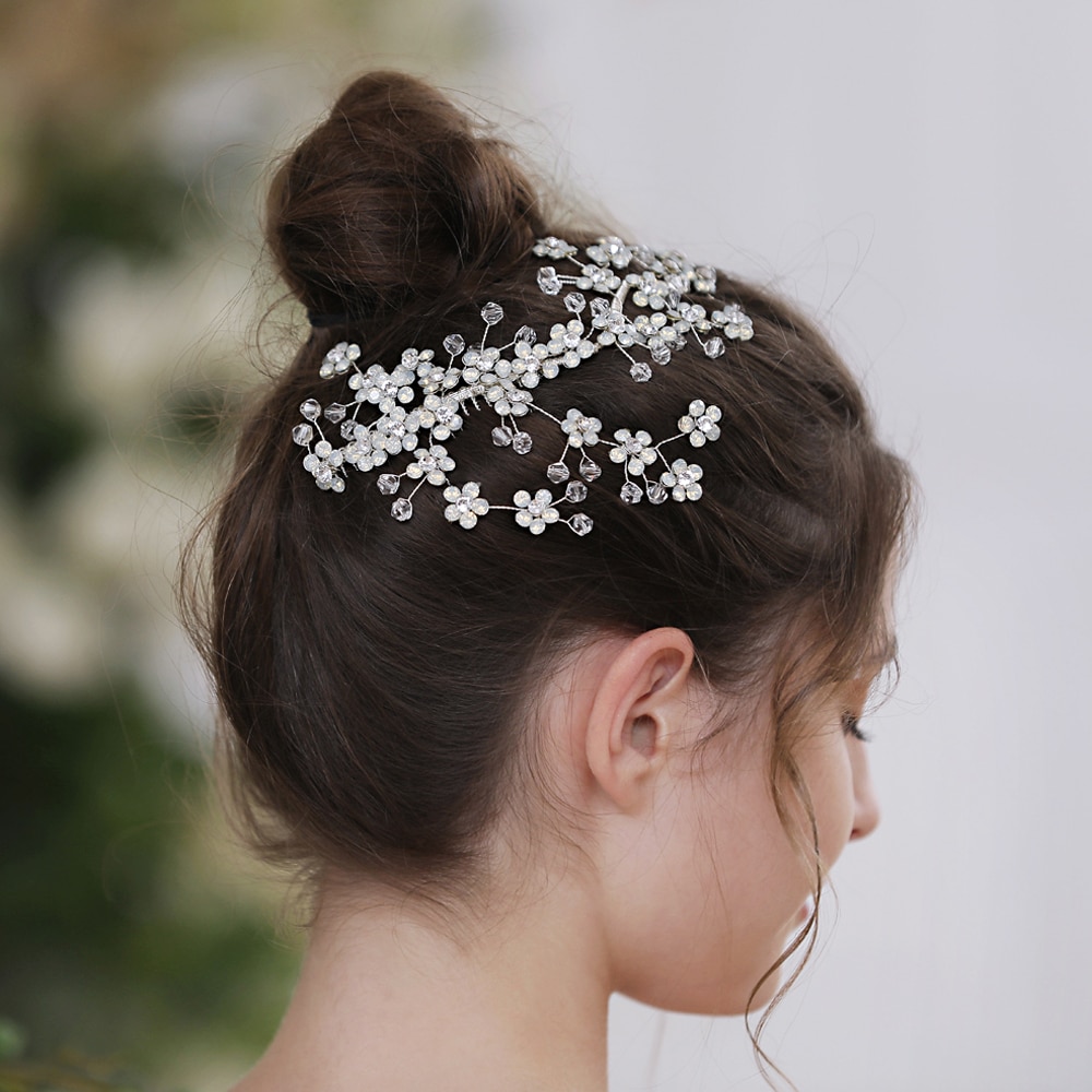 TRiXY H262 cristal peineta para novia de Clip de pelo peinetas para novia accesorios para el cabello de boda de diamantes de imitación peinetas para novia