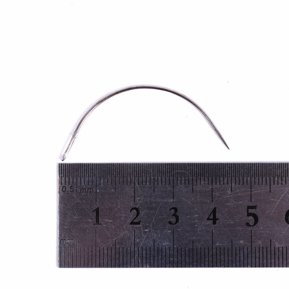 Agujas para tejer cabello de 6cm, agujas de coser curvadas de 60mm en forma de C, , 144 unidades