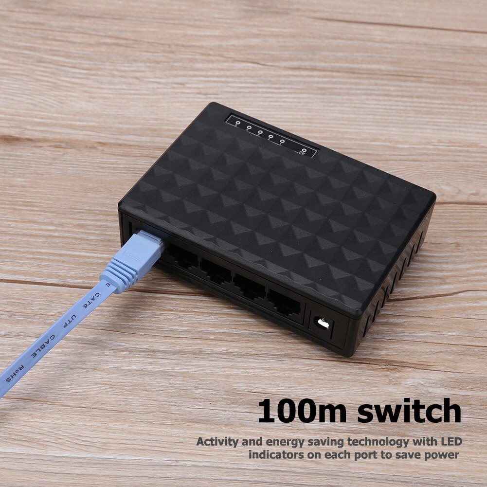 10/100Mbps 5 Hafen Ethernet schalten Klassische Farben Einfache Ausdauernd RJ45 LAN Netzwerk Schreibtisch Schalt Hub Adapter