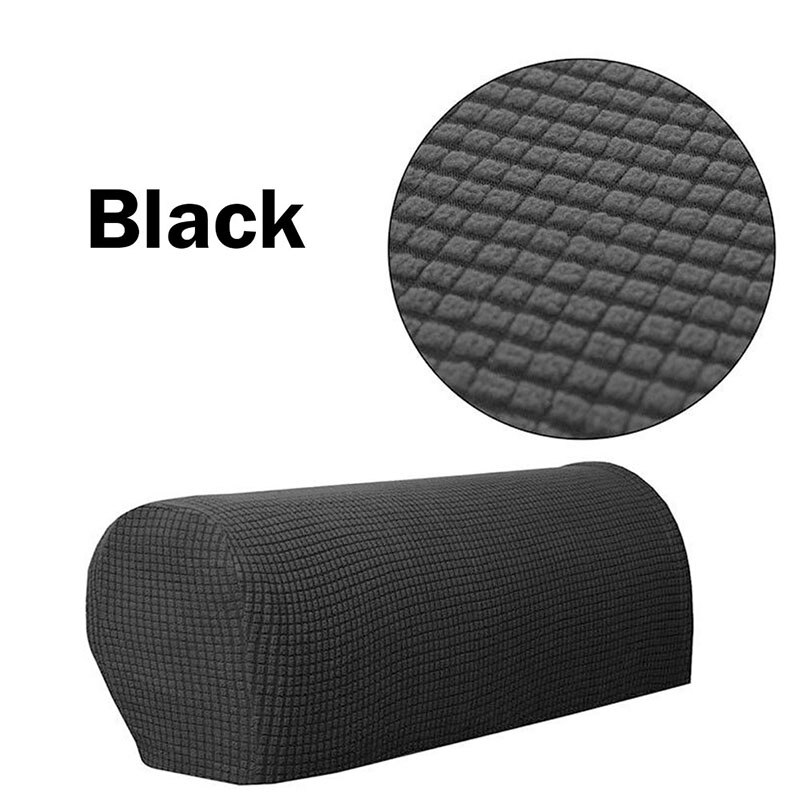 1 paire amovible canapé accoudoir couverture canapé serviette canapé canapé chaise protecteur fauteuil couvre extensible chaise bras housse: Black