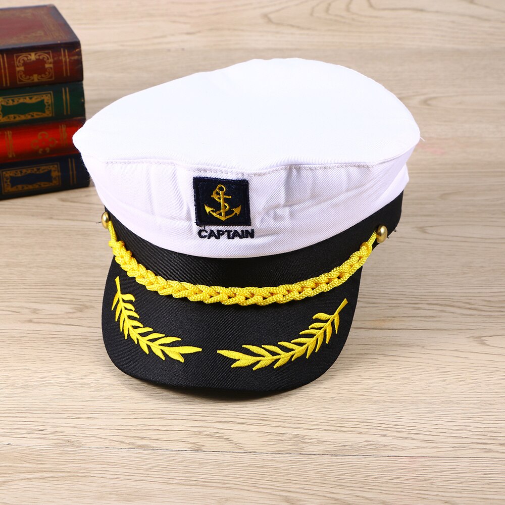 1Pc Kapitein Hoed Boot Hoed Marine Admiraal Cap Captain Kostuum Hoed Cap Navy Sailor Hoed Voor Thuis Mannen party