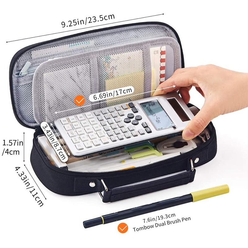 Angoo Etui Grote Capaciteit Etui College School Kantoor Grote Potlood Pouch Tas Voor Meisjes Jongens Tieners