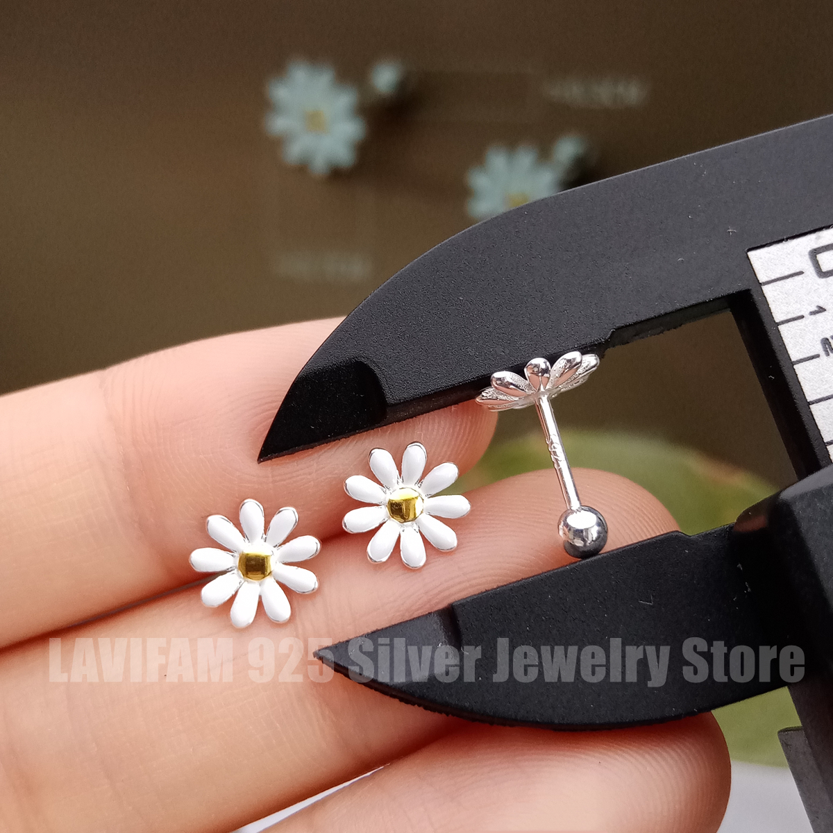 Pure 925 Sterling Zilveren Zon Bloem Oorbellen Chrysant Plant Schroef Bead Oorbellen Voor Vrouwen Kleine Verse Dagelijks Sieraden