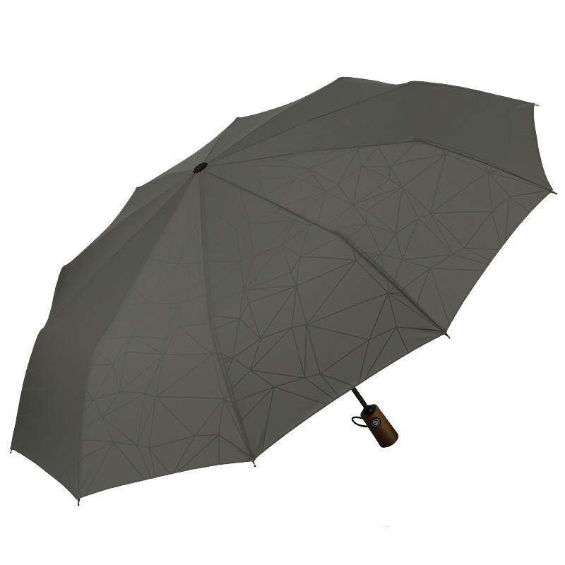 Paraguas para hombre y mujer, sombrilla resistente a la lluvia, al viento, tres pliegues totalmente automáticos, compacto, grande, para viajes de negocios y coche, 10K: Gray