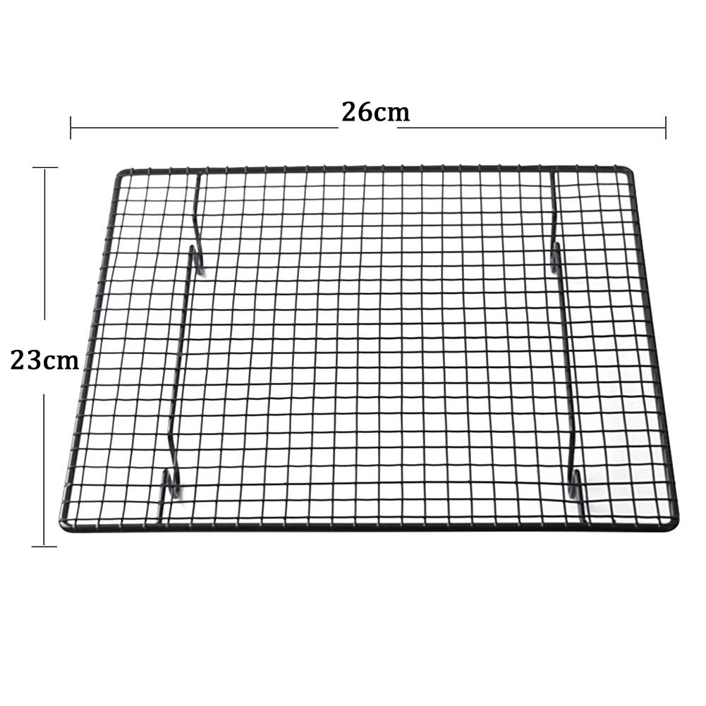 Grille métallique en acier inoxydable, plateau de refroidissement, support pour gâteaux, four, cuisine, cuisson de Pizza, pain, Barbecue, biscuits, étagère: S Jiao