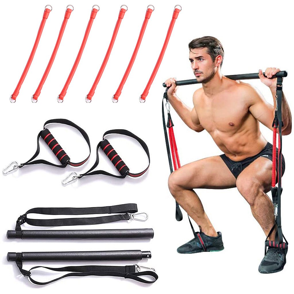 Widerstand Bands Tragbare Home Gym Pilates Bar System Volle Körper Workout Fitness Ausrüstung Ausbildung Kit Expander Widerstand Bands: F