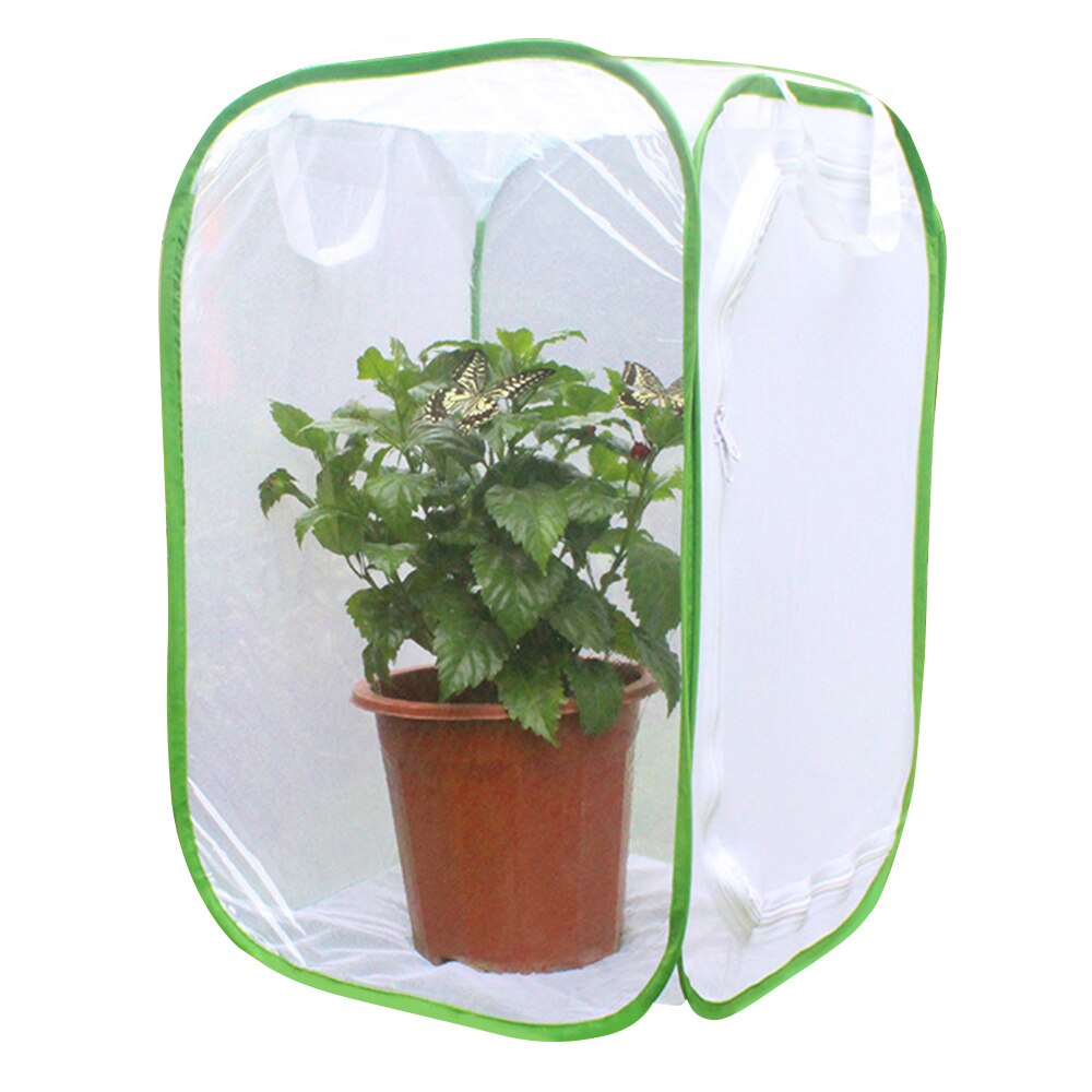 Insect Cage Foldable Butterfly Habitat Mesh Transparent Surface Portable Zipper Seedling Incubator Breeding Habitat Net: 02