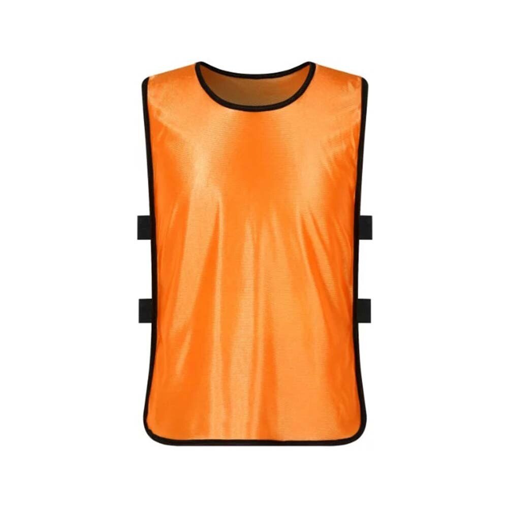 Børn fodbold træningsvest åndbar hurtigtørrende basketball sportstøj juniorer træner uniform: Orange