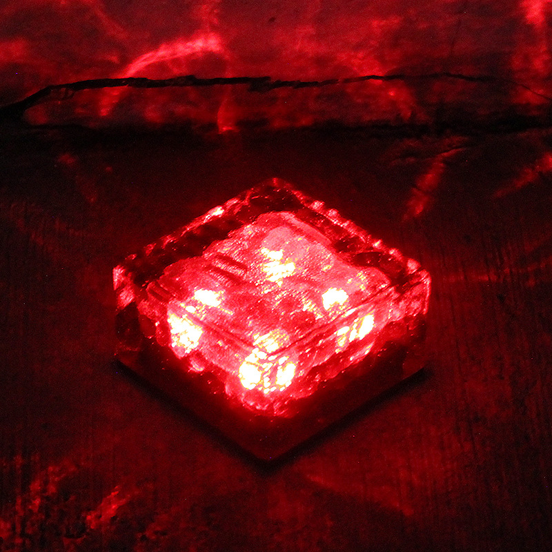 Solar led lys 4 led lampe vanntett slipt klart glass is stein murstein for utendørs hage dekk vei sti hage dekorasjon