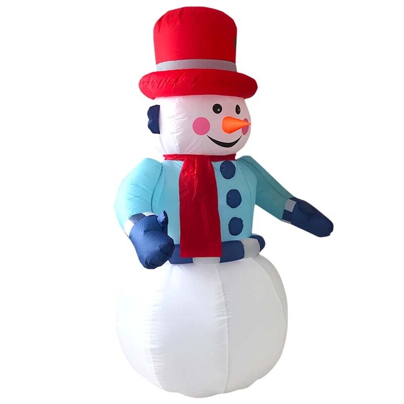 1.8m ledede luft oppustelige snemand blæser figur indendørs udendørs dekoration jul fest ornament børn børn legetøj