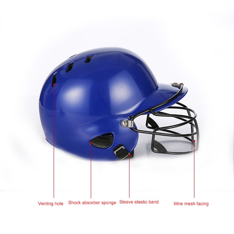 Ad-baseball hjelm baseball batting hjelm softball kompakt maske dual density impact-youth
