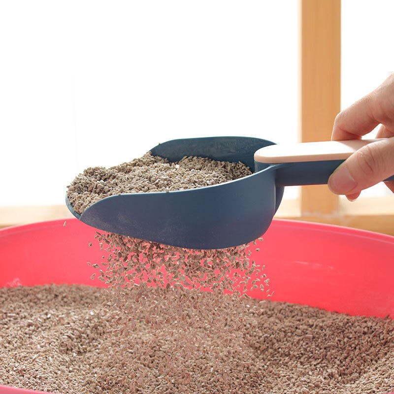 1 Pcs Oversized Cat Litter Shovel Pet Hit Color Large Grid Cat Feces Shovel Thickened Plastic Cat Litter Shovel TSLM1