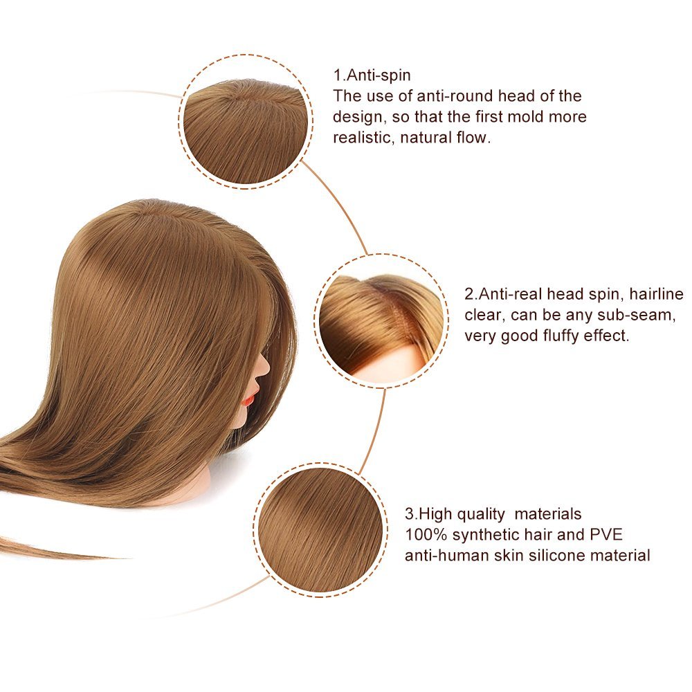 Haar Styling Mannequin Hoofd Poppen Mannequin Kapper Mannequin Hoofd Professionele Styling Pruik Training Hoofd Haar