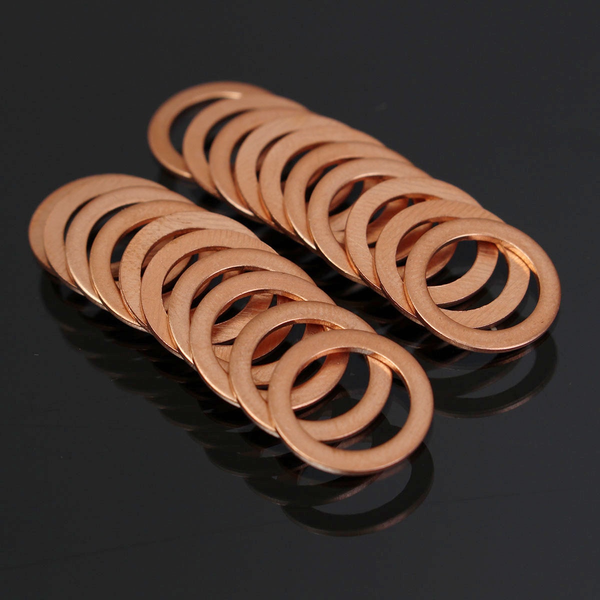 20pcs M10 10mm Motorcycle Braided Clutch Brake Hose Banjo Seal Copper Crush Washer