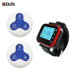 Ycall 433.92 mhz sem fio chamada sistema de serviço garçom buzzer sistema bell para o restaurante equipamentos: with blue button