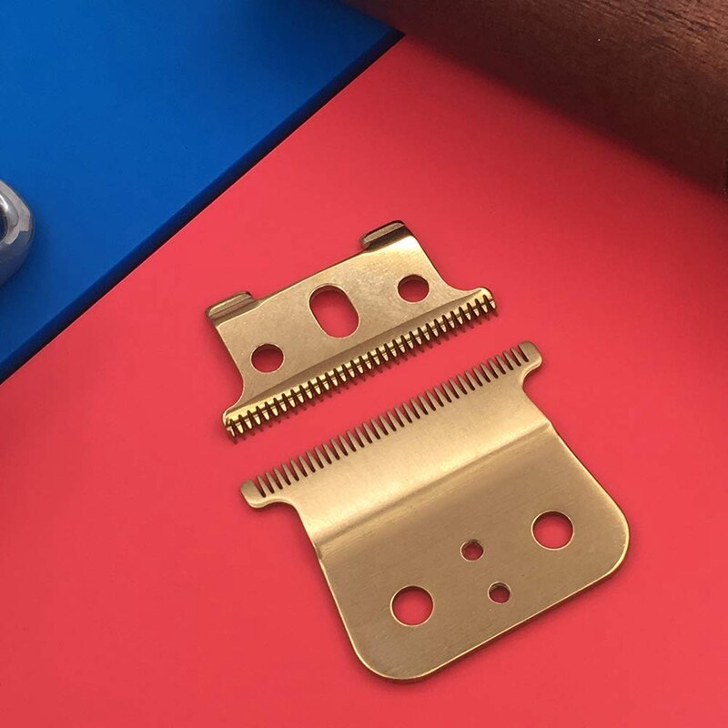 Gold T Outliner Replacement, Double Gold Wide Timmer Blades for Andis T-Outliner Replacement ,Gold