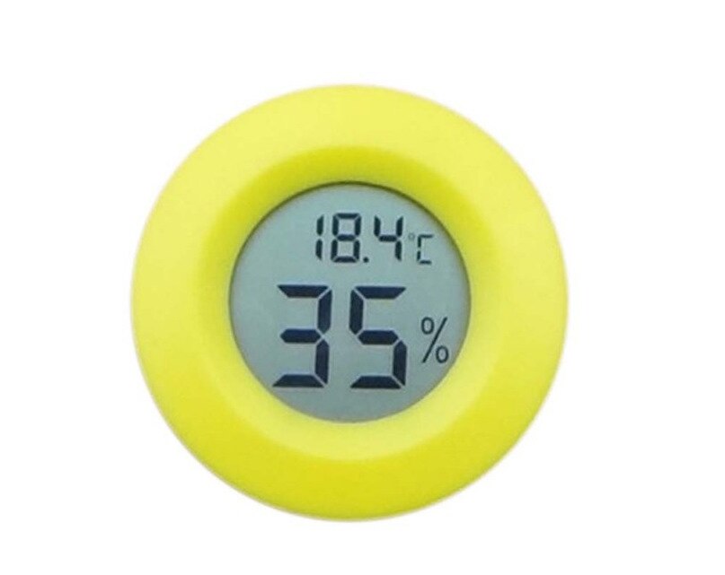 LCD Digital Thermometer Hygrometer Probe Fridge Freezer Thermometer for Refrigerator Temperature Control -50~110 C: Yellow