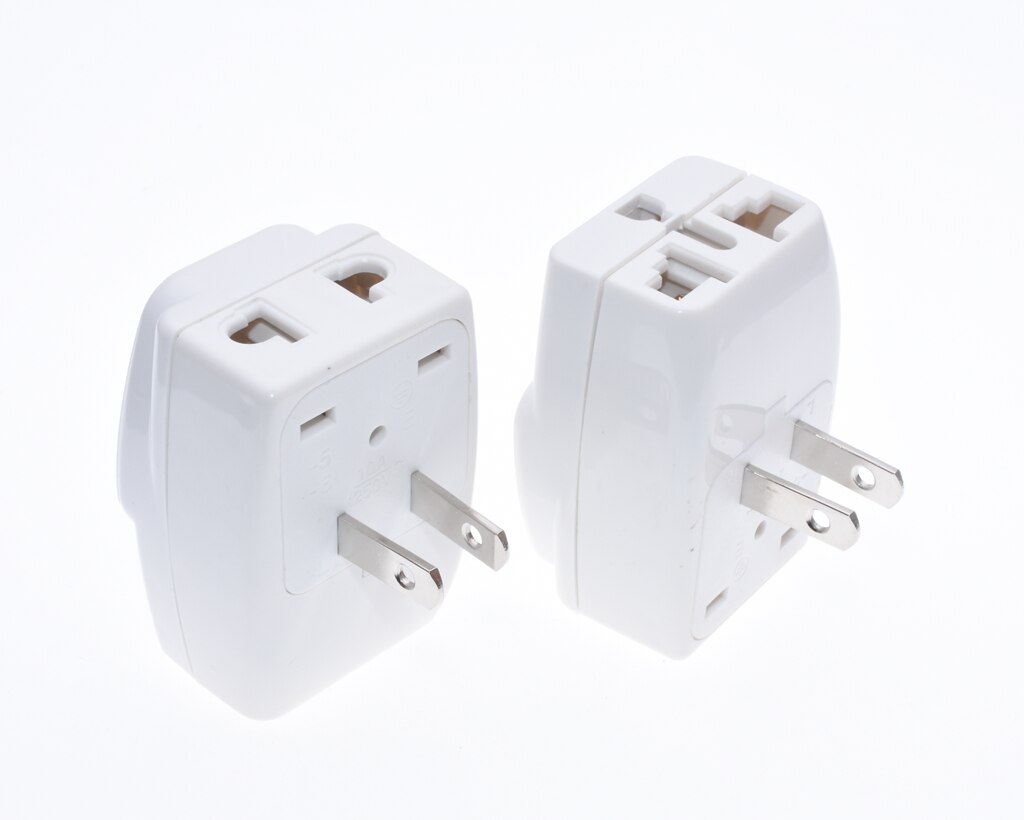 1pcs/t extended 3 outlet socket splitter US USA AC Power Plug Home Travel Converter Adapter Adaptor Mexico USA Wall charger