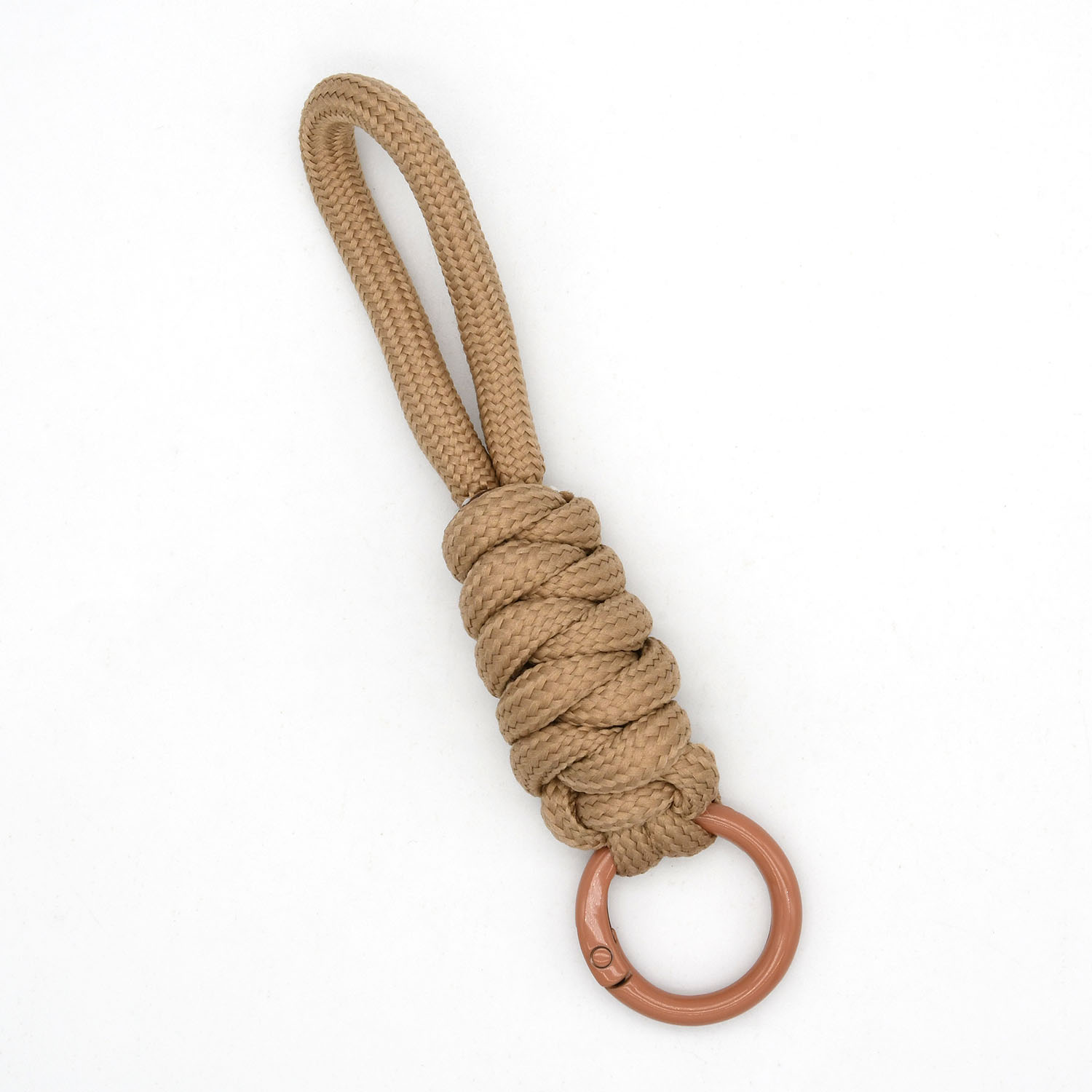 LLavero de cordón trenzado para funda de teléfono para mujer, correa de cuerda con nudo antipérdida, llaveros de coche, accesorios DIY, llavero de