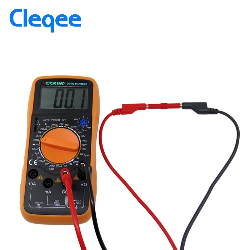 Cleqee P1036B Serie 4 Mm Banana Banana Plug Test Lead Kit Voor Multimeter Met Alligator Clip U-Type & Punctie Testen Probe Kit