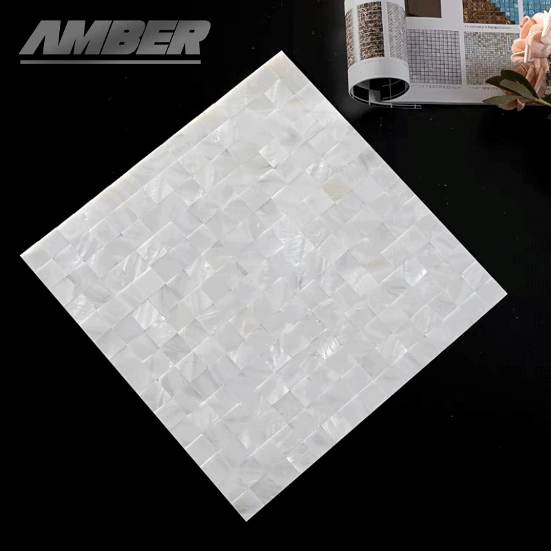 Muszla mozaika masa perłowa naturalna kuchnia backsplash tapeta płytka łazienka tło prysznic dekoracyjny arkusz płytki ścienne: Zieleń trawy