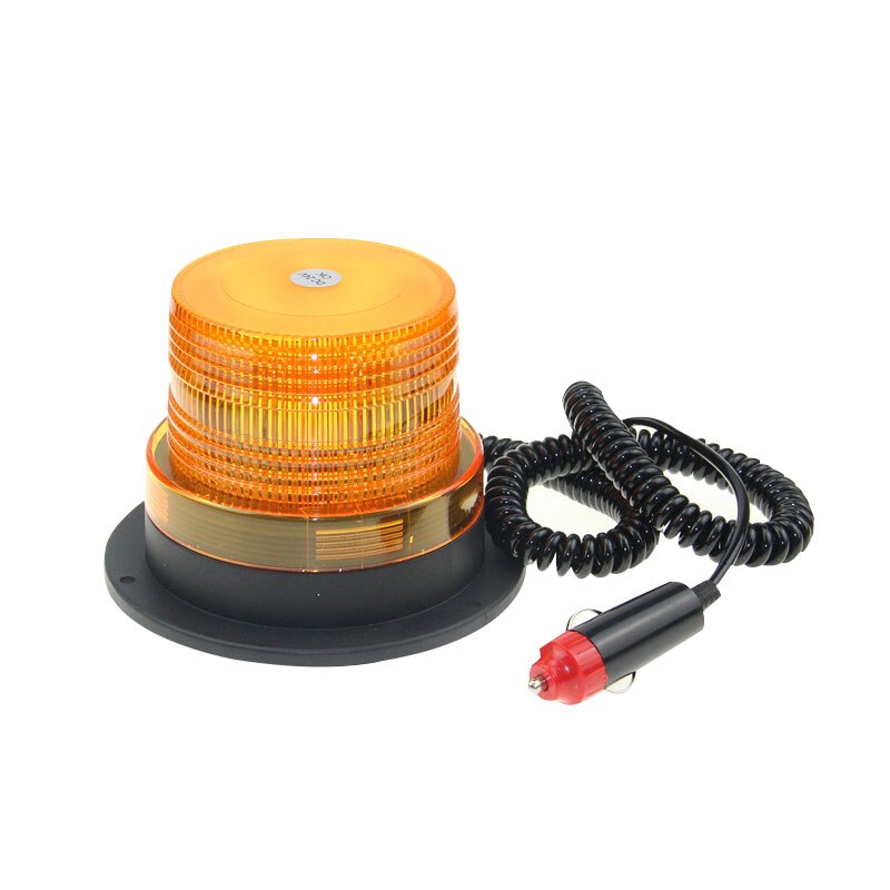 4 "tommer dome 12 led magnet mount konstruktion køretøj bil advarsel strobe lys beacon rav rød blå politi blinkende lys: Gul