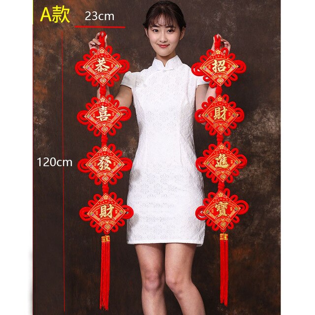 Rode Chinese Knoop Lente Festival Coupletten Hangers Chinese Jaar Decoraties Geluk Diy Wedding Lucky Gunstige: Style-3