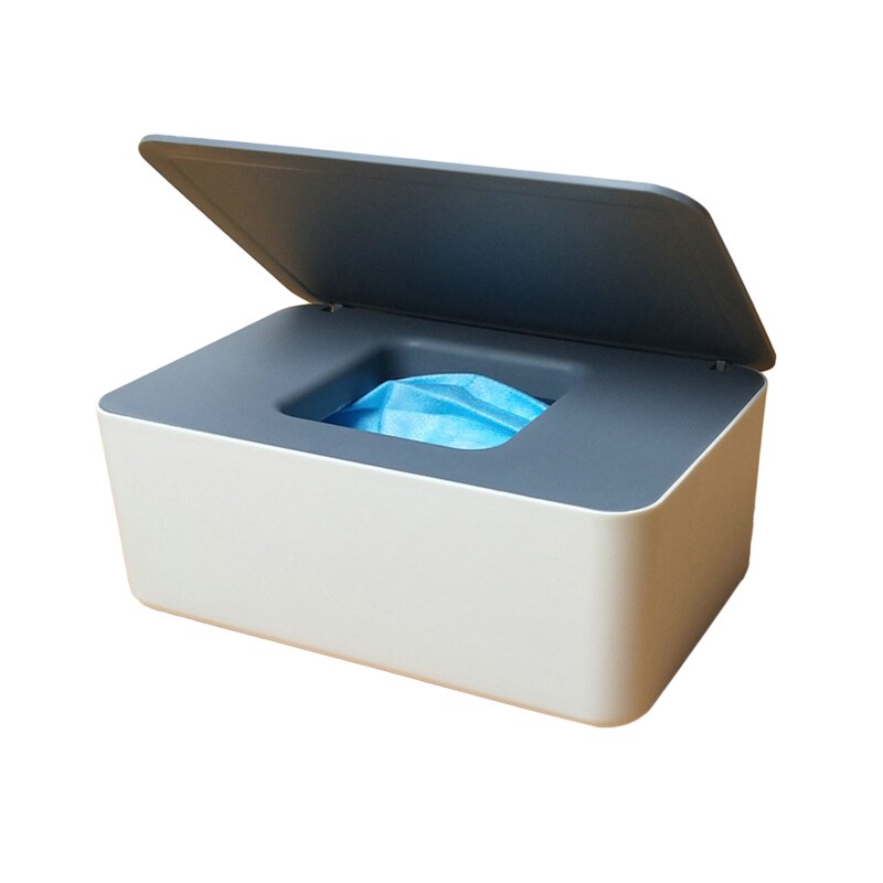 Plastic Tissue Box Wet Tissue Holder Cover Wipes Paper Tissue Paper Storage Box Paper Towel Dispenser Home Napkin Organizer: Gray Cover White Box