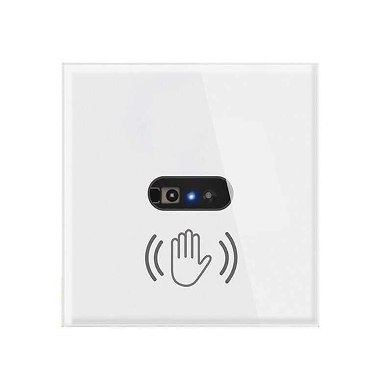 Smart Wall Infrared Sensor Light Switch Without Touching EU Power Switch 10A AC90-250V Glass Display Panel Automatic NO/OFF: Default Title