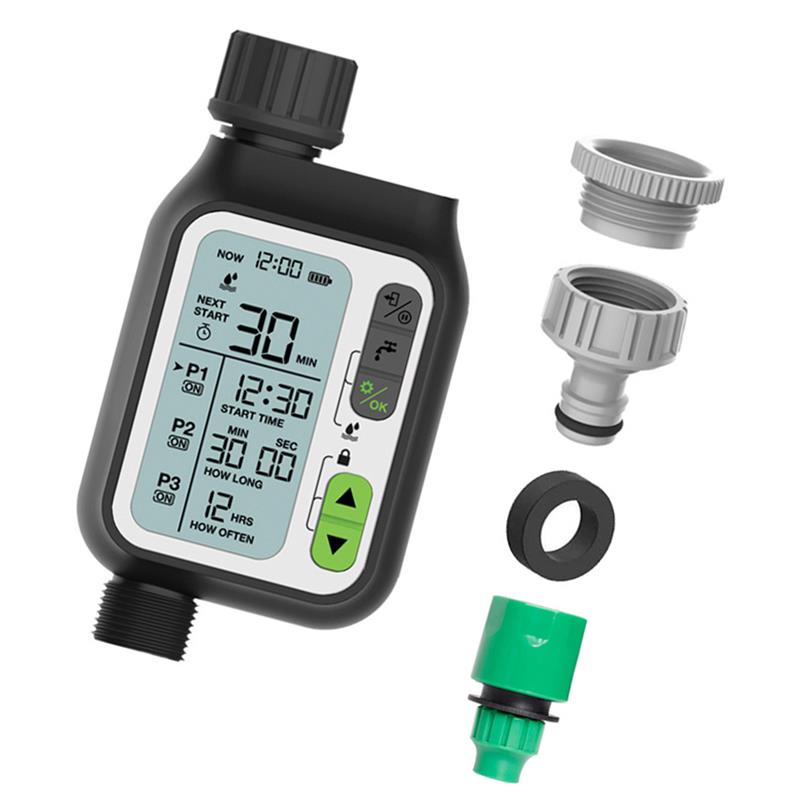 Minuterie d&#39;irrigation pour robinet de jardin, contrôleur numérique réglable, minuterie d&#39;arrosage intelligente, adaptateur couleur aléatoire