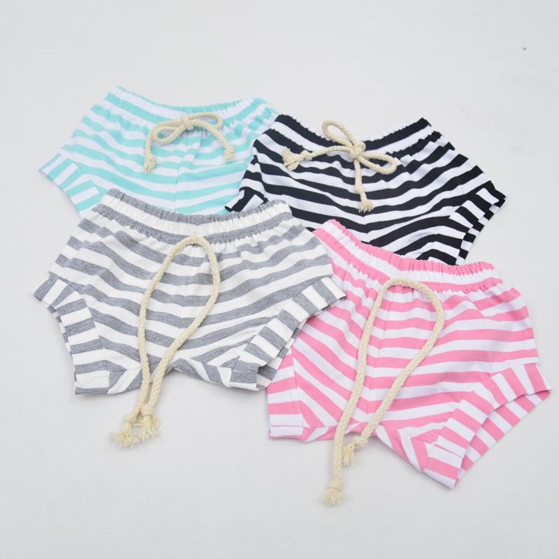 Kids Baby Meisje Katoen Losse Shorts Bottoms Broek Zomer Gestreepte Kinderen Korte Broek