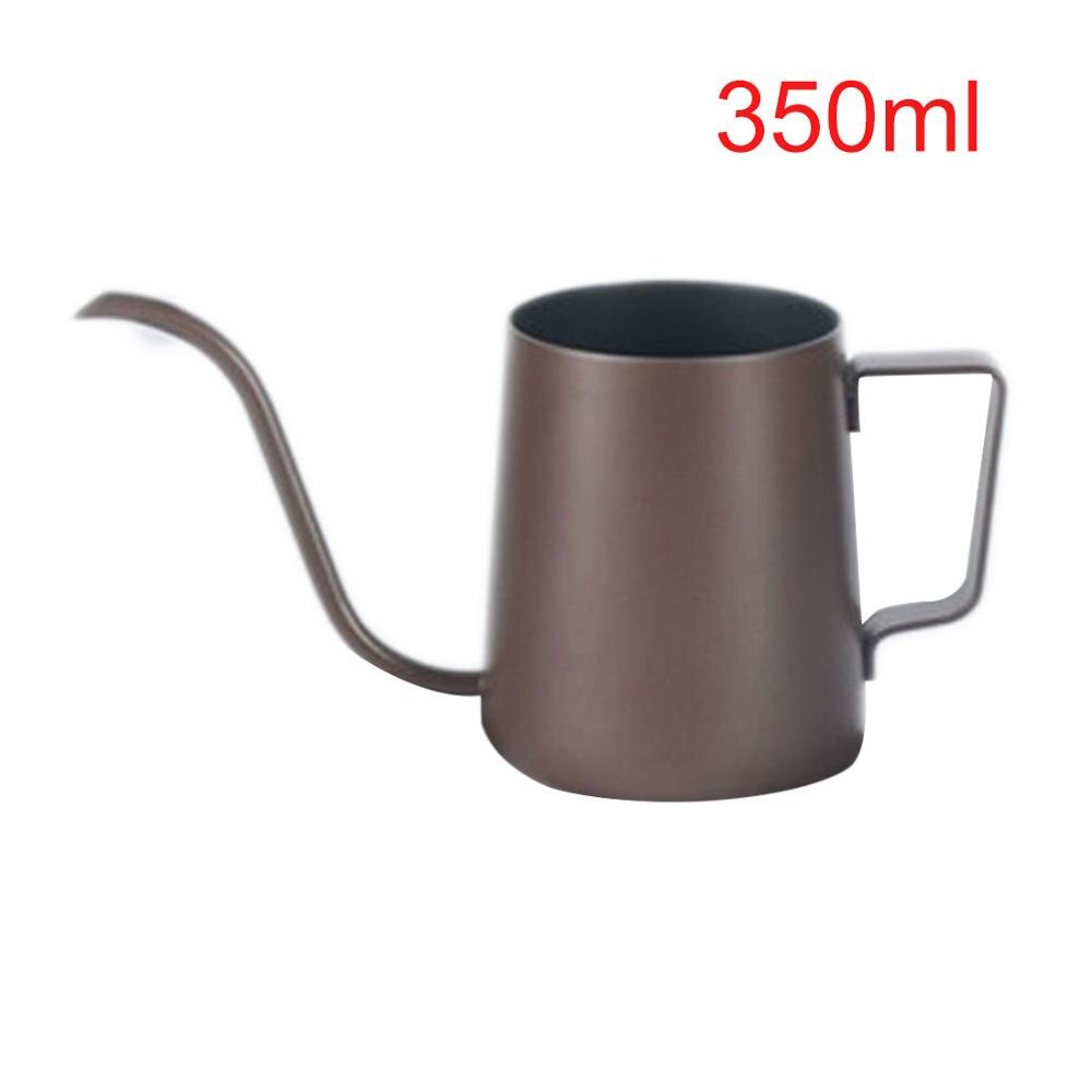 1 Pc 250/350 Ml Rvs Zwanenhals Vorm Handleiding Drip Koffie Pot Uitloop Lange Mond Waterkoker Theepot Koffie maker: 350ml Coffee