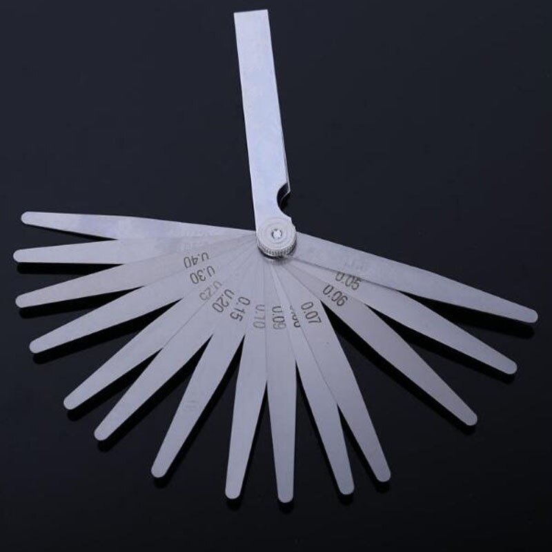 Stainless Steel Feeler Gauge 100mm Length Metric Feeler 14 Blade Gap Filling 0.05-1.00mm Thickness Measurement Layout Tool