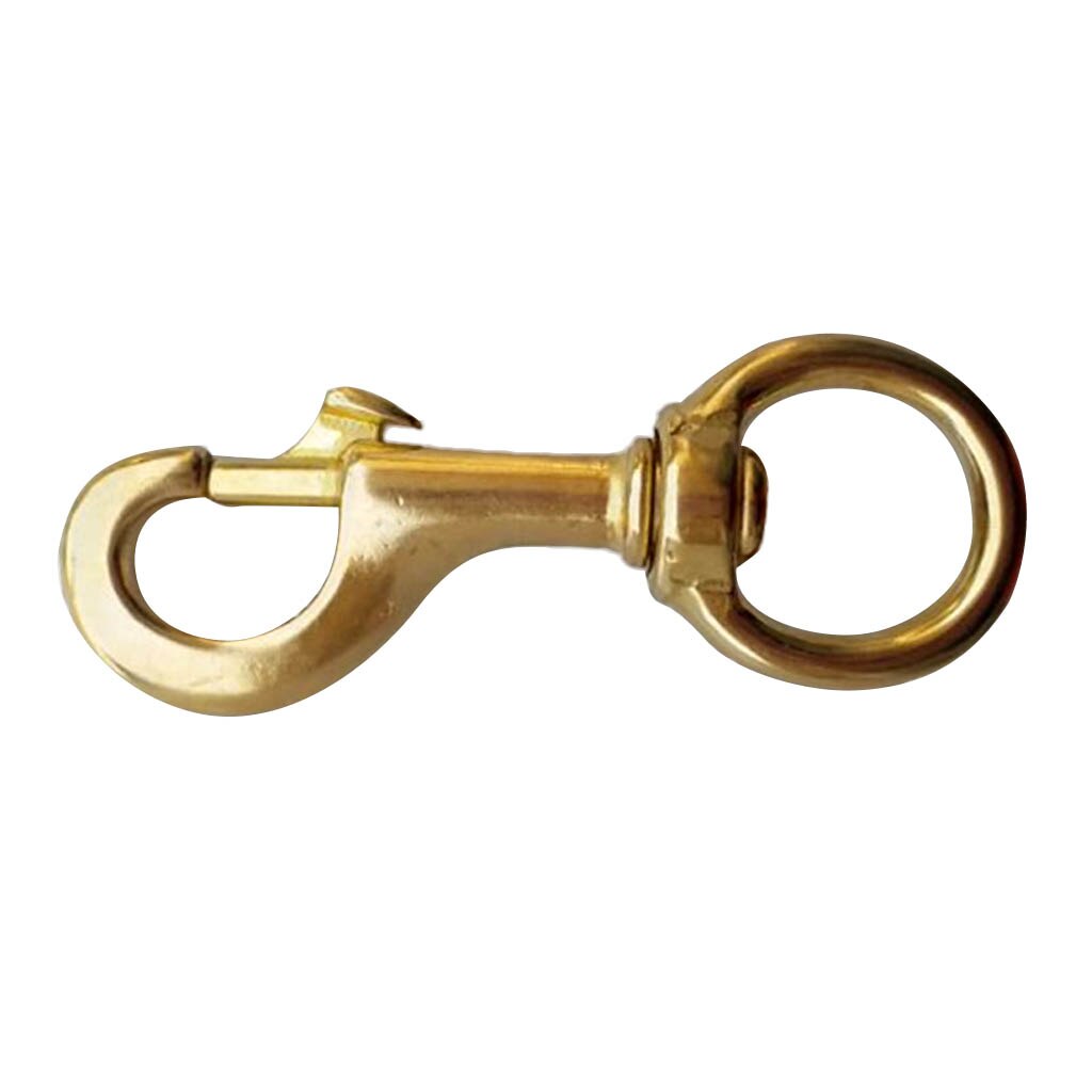 Strong Solid Brass Swivel Eye Single End Snap Hook Clip For Scuba Dive