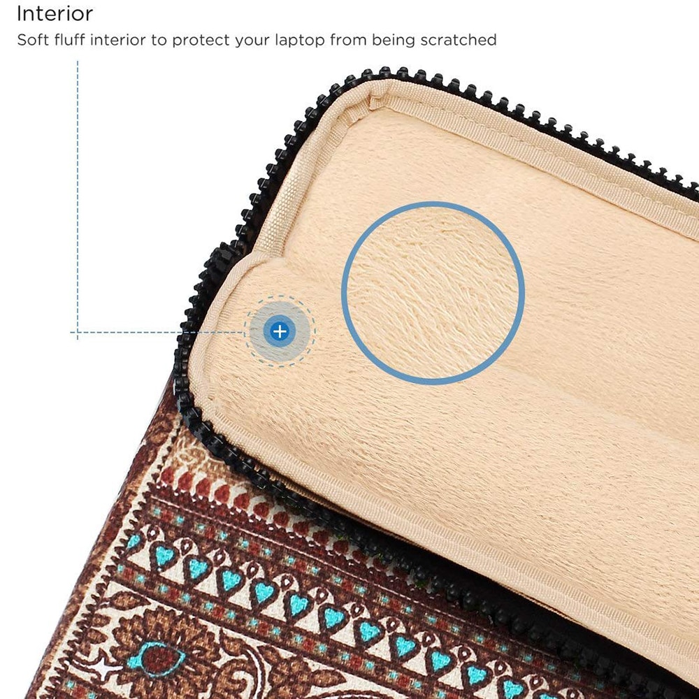 Domiso blomst stil stødsikker laptop sleeve taske til 10 " 11 " 13 " 13.3 " 14 " tommer macbook air/lenove/dell computertaske til kvinder