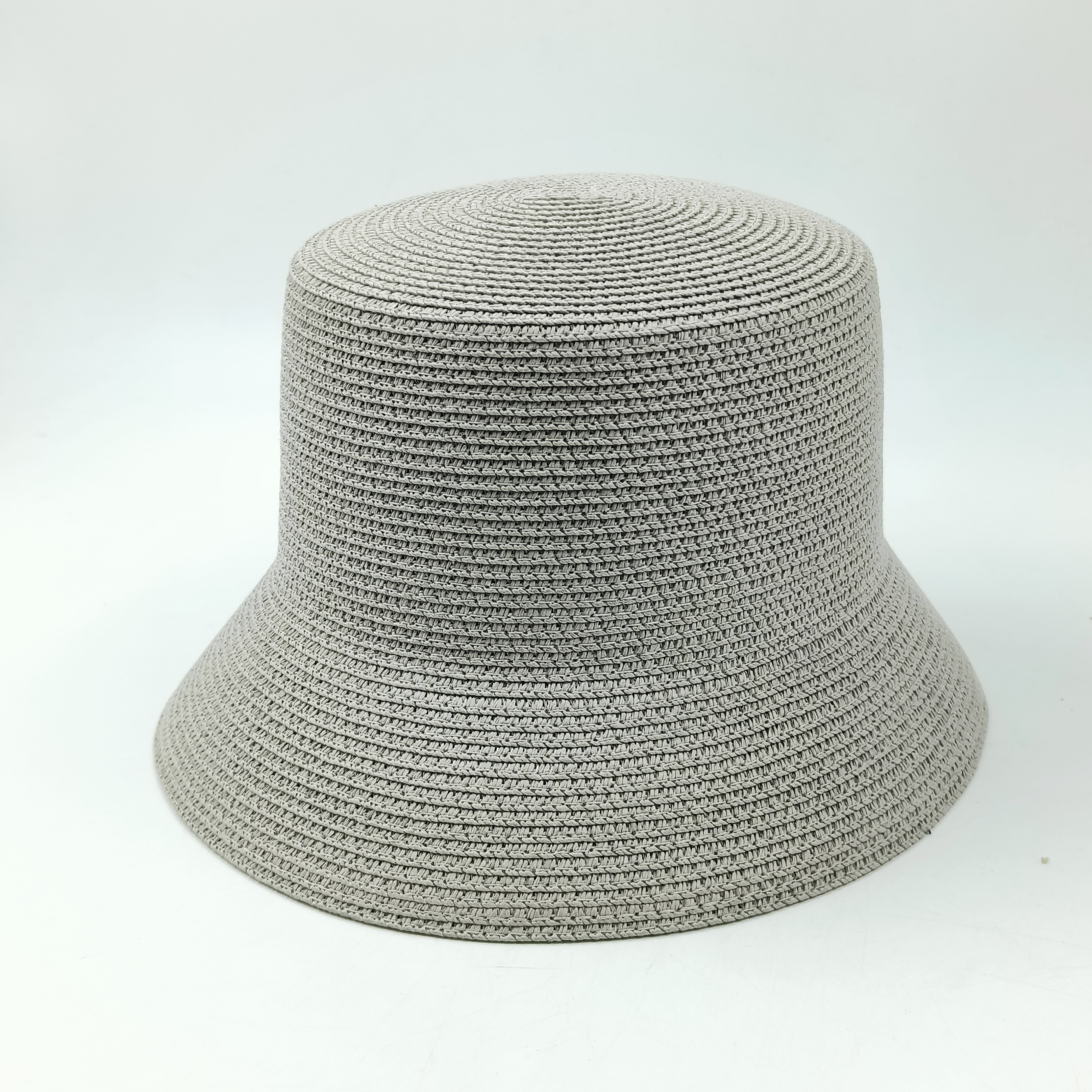 Dame Solhatt Strå - Blomstermønster - Casual - Solbeskyttelse - Liten Brem - Sommer Strand: Mørk grå