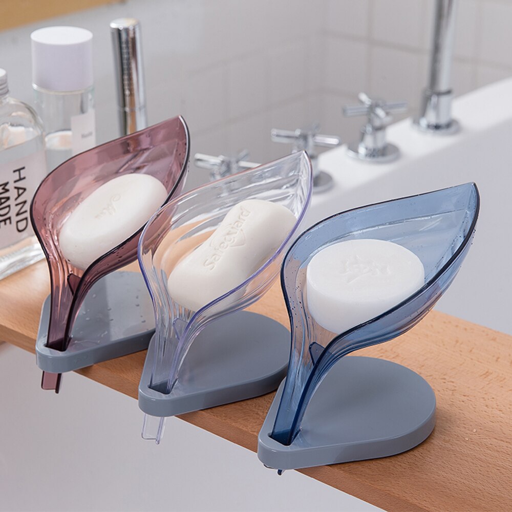 Zeepbakje in bladvorm, zeephouder voor in de badkamer, opbergdoos, bord, schaal, zeephouder, etui, badkamerbenodigdheden, gadgets, afdruiprek, zeepbasis