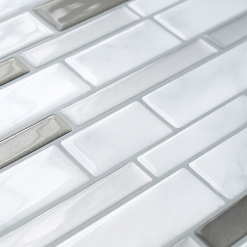 Abnehmbare Zauberstab Aufkleber Carrara Marmor 3D Wirkung Tapete Wasserdichte Kleber Fliesen DIY Tapeten für Küche Schlecht Küche