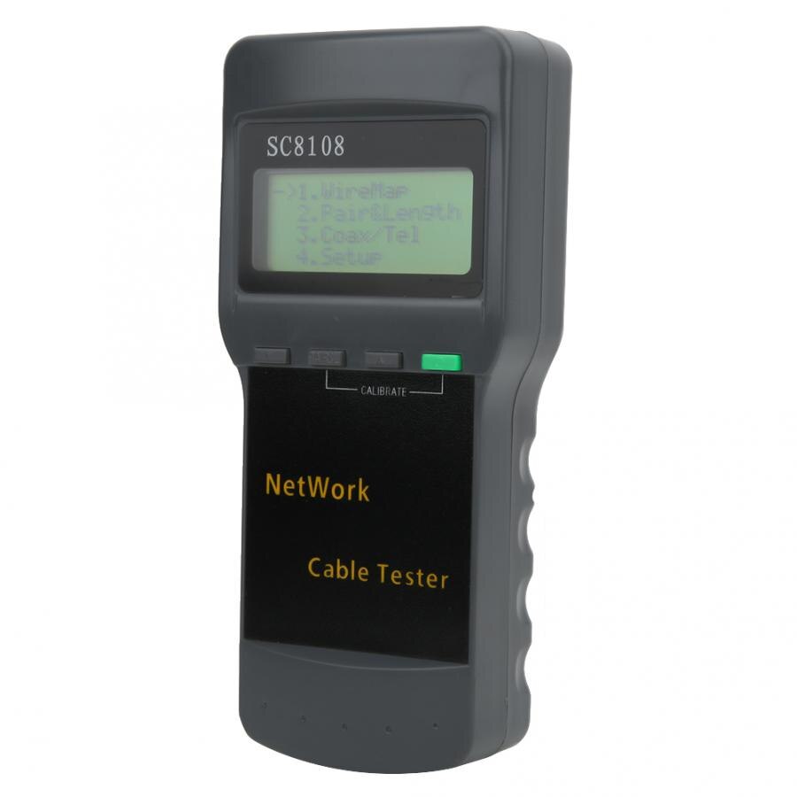 Draagbare RJ45 Netwerk Kabel Tester Meter LCD Display LAN Telefoon Kabel Gauge 4x16 tekens Netwerk Analyzer
