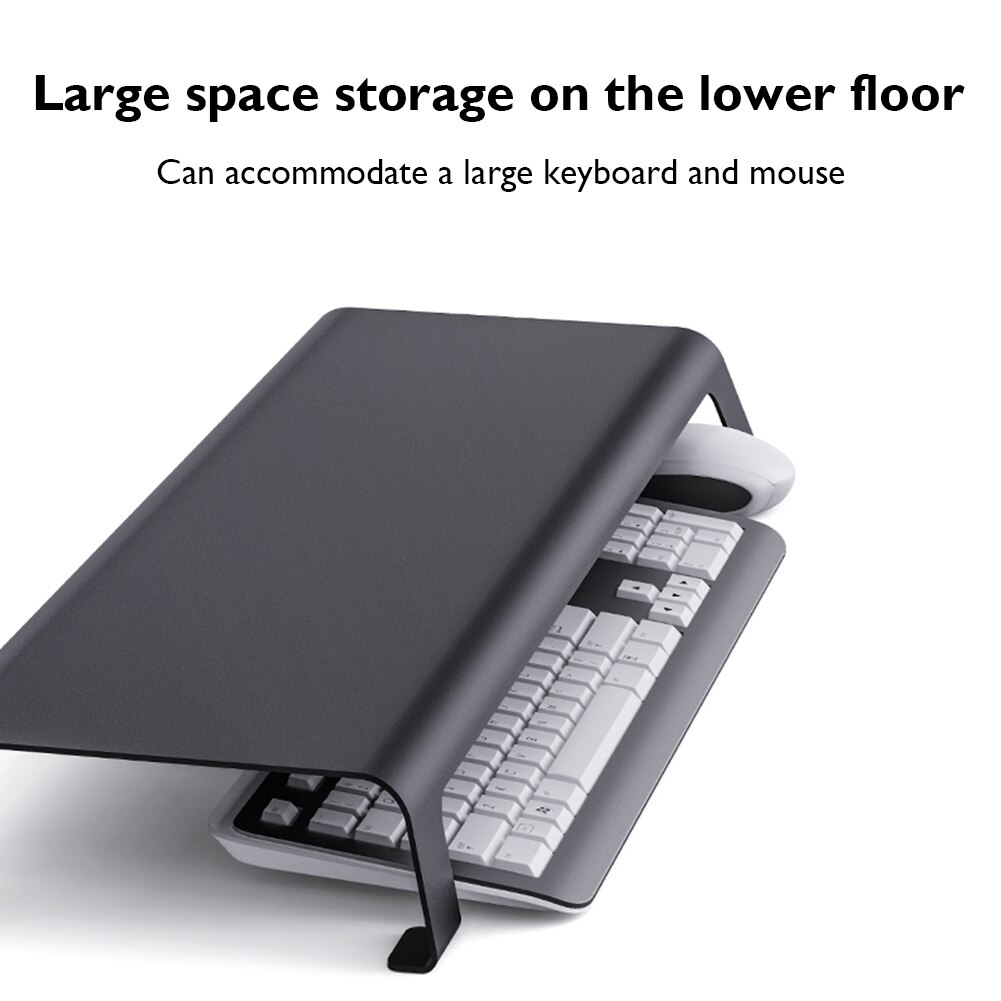 Multi-Function Base Holder Desktop Monitor Stand Metal Computer Screen Riser Base Aluminum Alloy Desktop Holder Laptop Base