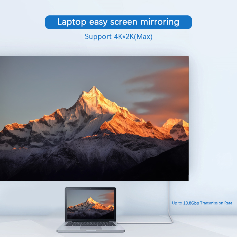 4k mini dp till hdmi-kabel thunderbolt 2 hdmi-omvandlare mini displayport till hdmi-adapter för macbook air 13 surface pro 4 thunderbolt