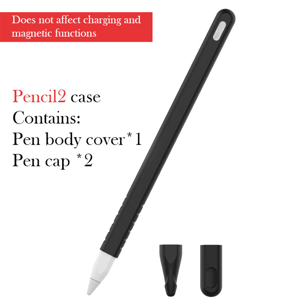 Silicone Case for Apple Pencil Pro Stylus Silicone Pen Cover with Pen Cap for Apple Pencil 2 2nd Generation Cover Protect Sleeve: XXL / smoky purple