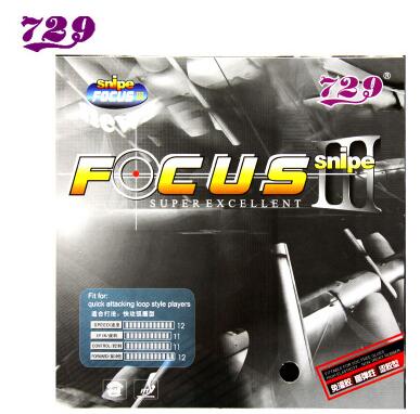 Ritc 729 messa a fuoco ii iii 1 2 3 (attacco + ciclo continuo) pip-in tavolo tennis (ping-pong) gomma con Spugna blu: FOCUS 3 rosso
