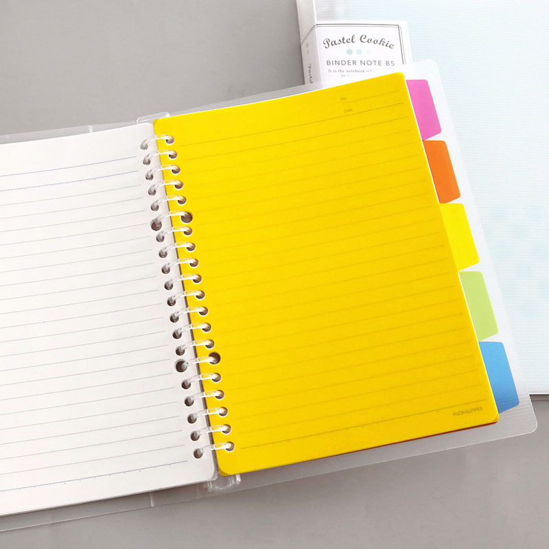 JIANWU japan KOKUYO Macaron note book loose leaf inner core A5 B5 notebook diary plan binder office school supplies ring binder
