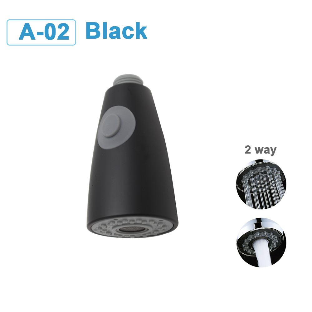 G1/2 Kitchen Faucet Head Pull Out Shower Nozzle Sprayer Bathroom Sink Tap Replacement Accessory Black Silver Golden Head Aerator: PURPLE