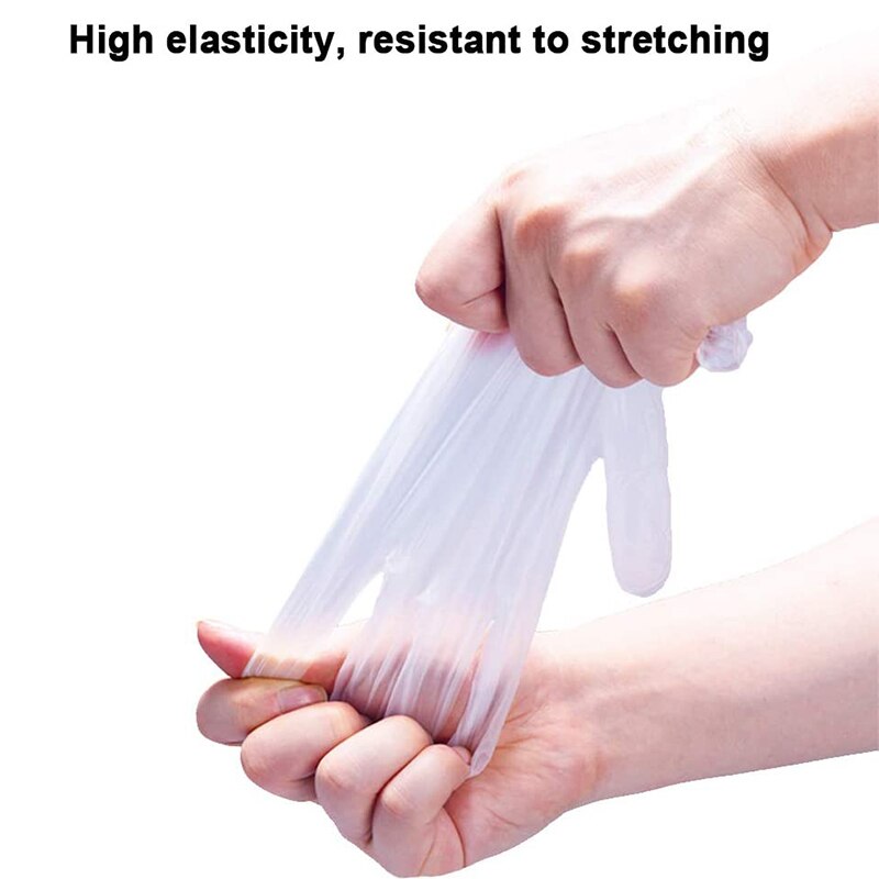 300pcs Transparent Disposable Latex Gloves Anti Virus Non-Slip Home Laboratory Rubber Food Grade Latex Gloves Household Cleaning