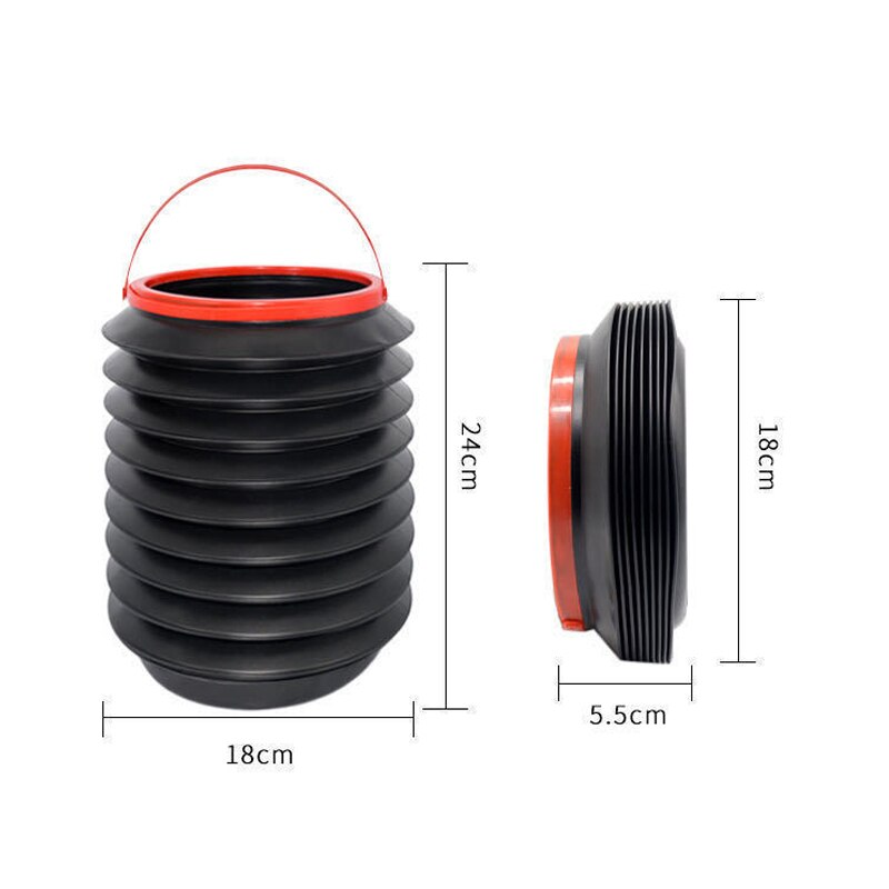 Cubo de basura telescópico multifunción de 4L, contenedor de basura para coche, Cubo de almacenamiento de plástico, soporte para caja